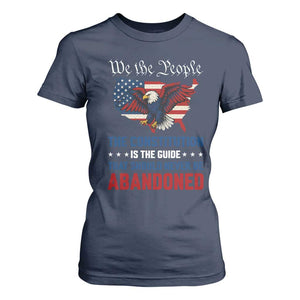 We the People Patriotic Eagle T Shirt For Women Defend the Constitution American Flag TS02 Navy Print Your Wear
