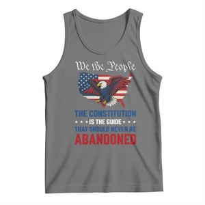 We the People Patriotic Eagle Tank Top Defend the Constitution American Flag TS02 Black Heather Print Your Wear