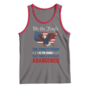 We the People Patriotic Eagle Tank Top Defend the Constitution American Flag TS02 Deep Heather Red Print Your Wear