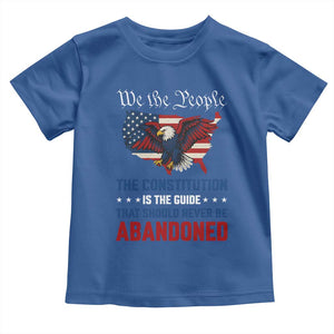 We the People Patriotic Eagle Toddler T Shirt Defend the Constitution American Flag TS02 Royal Blue Print Your Wear
