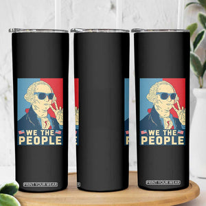 We the People Retro George Washington Skinny Tumbler Patriotic American Founding Fathers Peace Sign TS02 Print Your Wear