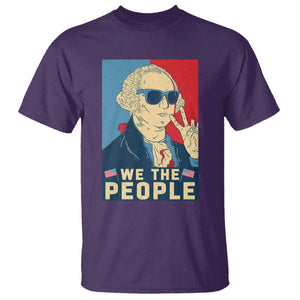 We the People Retro George Washington T Shirt Patriotic American Founding Fathers Peace Sign TS02 Purple Print Your Wear