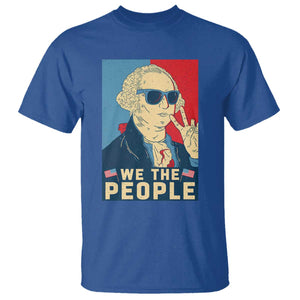 We the People Retro George Washington T Shirt Patriotic American Founding Fathers Peace Sign TS02 Royal Blue Print Your Wear