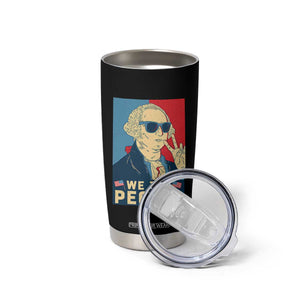 We the People Retro George Washington Tumbler Cup Patriotic American Founding Fathers Peace Sign TS02 Print Your Wear
