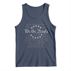 We the People Tank Top US Constitution Preamble 4th Of July Patriotic Stars TS02 Navy Print Your Wear