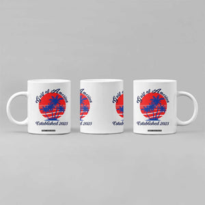 Welcome To America's Gulf Coffee Mug Established 2025 Trump Mexico Vintage Summer Beach Vibes TS10 Print Your Wear