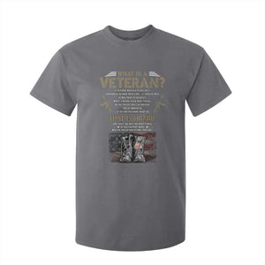 What Is A Veteran That Is Honor American Flag T Shirt For Kid Veteran's Day TS11 Charcoal Print Your Wear