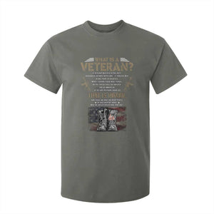 What Is A Veteran That Is Honor American Flag T Shirt For Kid Veteran's Day TS11 Military Green Print Your Wear