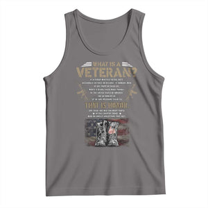 What Is A Veteran That Is Honor American Flag Tank Top Veteran's Day TS11 Deep Heather Print Your Wear