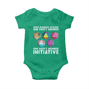 When Someone Attacks One Party Member D20 Dice LGBTQ Ally Baby Onesie TS10 Irish Green Print Your Wear