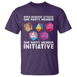 When Someone Attacks One Party Member D20 Dice LGBTQ Ally T Shirt TS10 Purple Print Your Wear