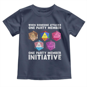 When Someone Attacks One Party Member D20 Dice LGBTQ Ally Toddler T Shirt TS10 Navy Print Your Wear