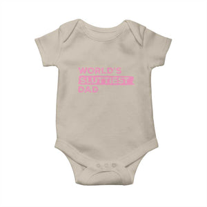 Worlds Sluttiest Dad Baby Onesie Funny Meme Joke TS10 Sand Print Your Wear