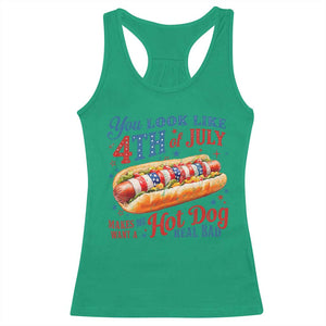 You Look Like 4th of July Hot Dog Racerback Tank Top Funny Patriotic Food Meme TS10 Irish Green Print Your Wear