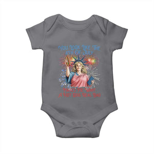 You Look Like The 4th Of July Makes Me Want A Hot Dog Real Bad Baby Onesie Funny 4th July Hot Dog Meme TS10 Charcoal Print Your Wear