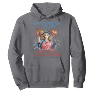 You Look Like The 4th Of July Makes Me Want A Hot Dog Real Bad Hoodie Funny 4th July Hot Dog Meme TS10 Charcoal Print Your Wear
