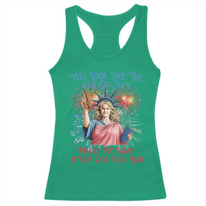 You Look Like The 4th Of July Makes Me Want A Hot Dog Real Bad Racerback Tank Top Funny 4th July Hot Dog Meme TS10 Irish Green Print Your Wear