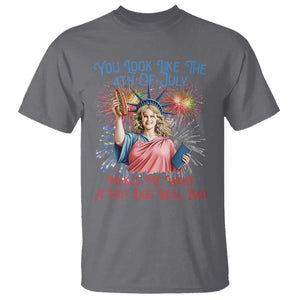 You Look Like The 4th Of July Makes Me Want A Hot Dog Real Bad T Shirt Funny 4th July Hot Dog Meme TS10 Charcoal Print Your Wear
