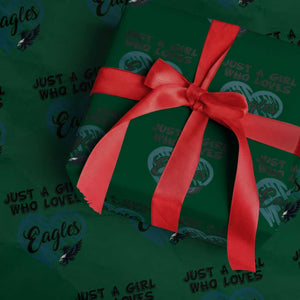 A Girl Who Loves Eagle Wrapping Paper Roll TS02 Green Print Your Wear