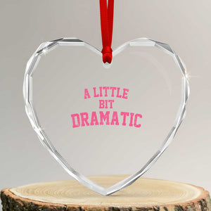 A Little Bit Dramatic Heart Crystal Glass Ornament Funny Regina Costume TS10 Transparent Glass 3'' Heart Print Your Wear