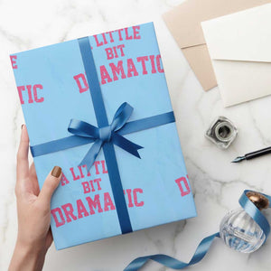 A Little Bit Dramatic Wrapping Paper Roll Funny Regina Costume TS10 Light Blue Print Your Wear