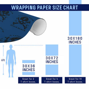 A Little Ray of Pitch Black Wrapping Paper Roll Dark Humor Sarcastic Halloween Spooky Skull TS10 Print Your Wear