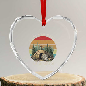 A Lot Can Happen in 3 Days Heart Crystal Glass Ornament Christian Easter TS14 Transparent Glass 3'' Heart Print Your Wear