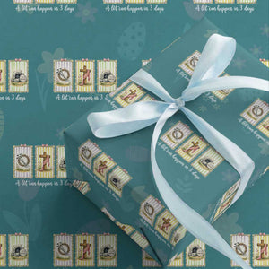 A Lot Can Happen in 3 Days Wrapping Paper Roll Christian Jesus Easter TS14 Teal Print Your Wear