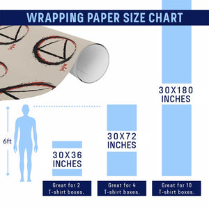 AA Sober Logo Symbol Serenity Recovery Wrapping Paper Roll Japanese Brushstroke Circle TS11 Print Your Wear