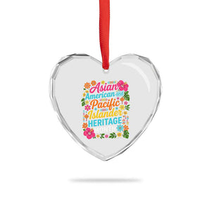 AAPI Asian American and Pacific Islander Heritage Month Heart Crystal Glass Ornament TS11 Print Your Wear