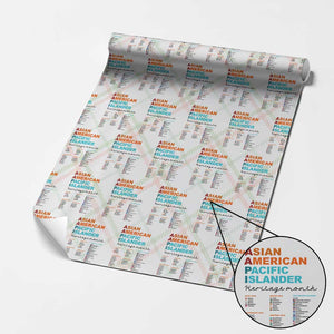 AAPI Heritage Month Wrapping Paper Roll Asian American and Pacific Islander Countries Pride TS02 Christmas Plaid Print Your Wear