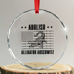 Abolish Alligator Prison Crystal Glass Ornament Stop Alcatraz Sace Everglades TS02 Transparent Glass 3'' Circle Print Your Wear