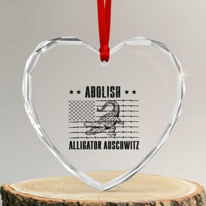 Abolish Alligator Prison Heart Crystal Glass Ornament Stop Alcatraz Sace Everglades TS02 Transparent Glass 3'' Heart Print Your Wear