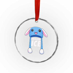 Abolish Ice Crystal Glass Ornament Blue Bunny Hat Pro Immigrant Resist Minnesota TS11 Print Your Wear