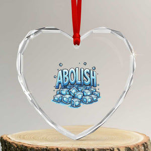 Abolish Ice Heart Crystal Glass Ornament Minnesota Resistance Protest TS12 Transparent Glass 3'' Heart Print Your Wear