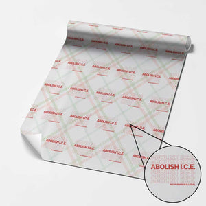 Abolish Ice No Human Is Illegal Wrapping Paper Roll Social Justice TS10 Christmas Plaid Print Your Wear
