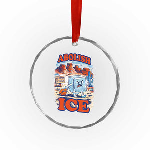 Abolish Ice Protest Crystal Glass Ornament Retro Protest No Human Is Illegal TS10 Print Your Wear