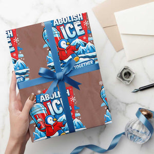 Abolish Ice Wrapping Paper Roll Subtle FDT Penguin Slush Drink Funny Summer Chill Mode TS10 Mocha Print Your Wear