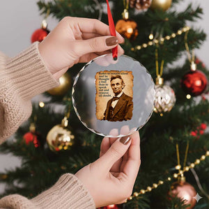 Abraham Lincoln American History Teacher School Crystal Glass Ornament TS14 Print Your Wear