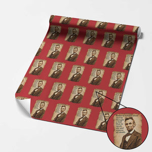 Abraham Lincoln American History Teacher School Wrapping Paper Roll TS14 Red Print Your Wear