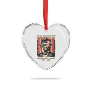 Abraham Lincoln Freedom Retro Heart Crystal Glass Ornament 250 Years of Freedom Liberty History TS14 Print Your Wear