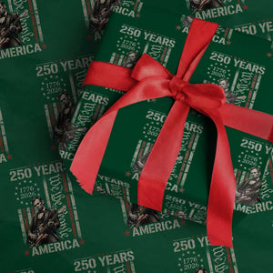 Abraham Lincoln Playing Guitar 4th July 250 Years America Wrapping Paper Roll TS11 Green Print Your Wear