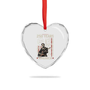 Abraham Lincoln Playing Guitar 4th July 250 Years America Heart Crystal Glass Ornament TS11 Print Your Wear