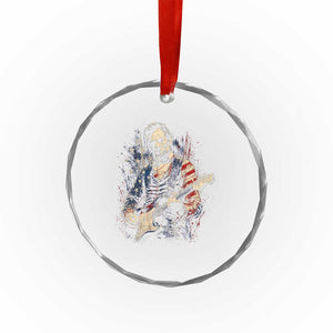 Abraham Lincoln Playing Guitar 4th of July Crystal Glass Ornament TS14 Print Your Wear