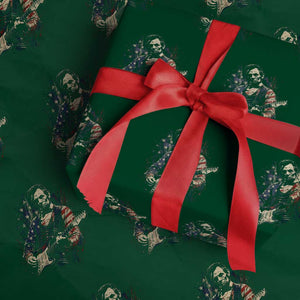 Abraham Lincoln Playing Guitar 4th of July Wrapping Paper Roll TS14 Green Print Your Wear