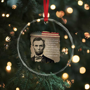 Abraham Lincoln Quote Crystal Glass Ornament American History Teacher School Presidents Day TS14 Print Your Wear