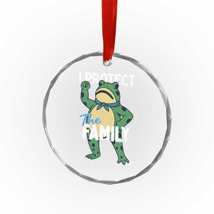 Activist Portland Frog Crystal Glass Ornament I Protect the Family Protest Statement TS02 Print Your Wear