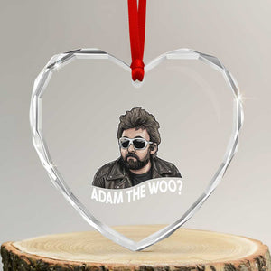Adam Inspired Graphic Heart Crystal Glass Ornament The Woo Memorial Tribute TS02 Transparent Glass 3'' Heart Print Your Wear