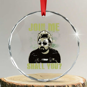 Adam Inspired Memorial Crystal Glass Ornament Join Me Shall You The Woo Tribute TS11 Transparent Glass 3'' Circle Print Your Wear