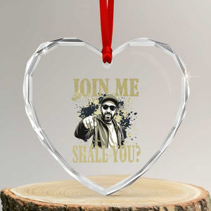 Adam Memorial Tribute Heart Crystal Glass Ornament Join Me Shall You TS14 Transparent Glass 3'' Heart Print Your Wear